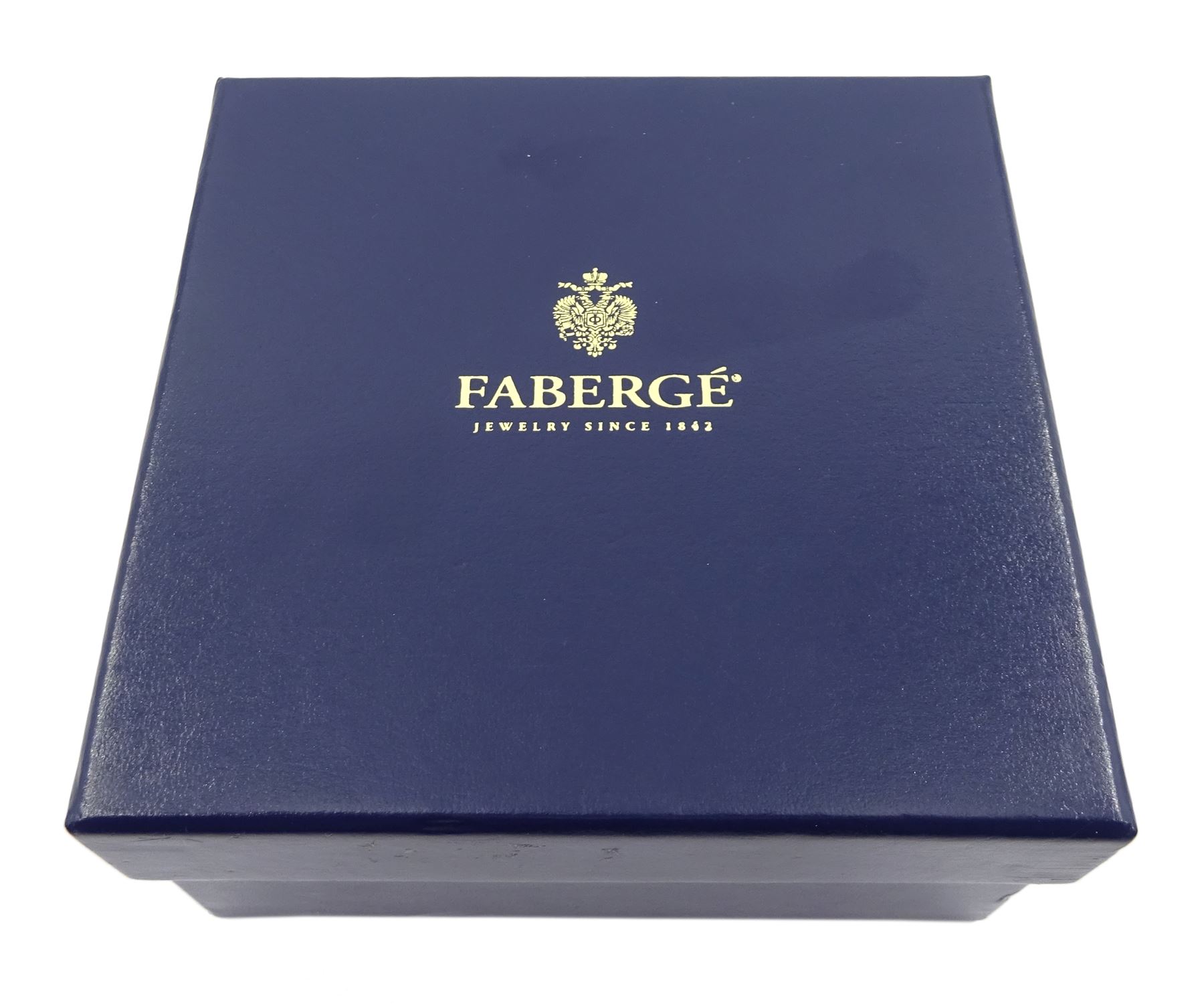 Victor Mayer for Faberge pair of 18ct gold diamond and blue enamel anchor cufflinks, limited edition No.16/1000, stamped 750, boxed with certificate