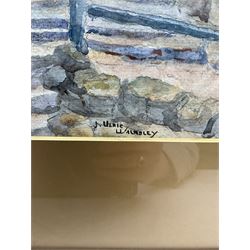 James Ulric Walmsley (British 1860-1954): Street in Robin Hood's Bay, watercolour signed