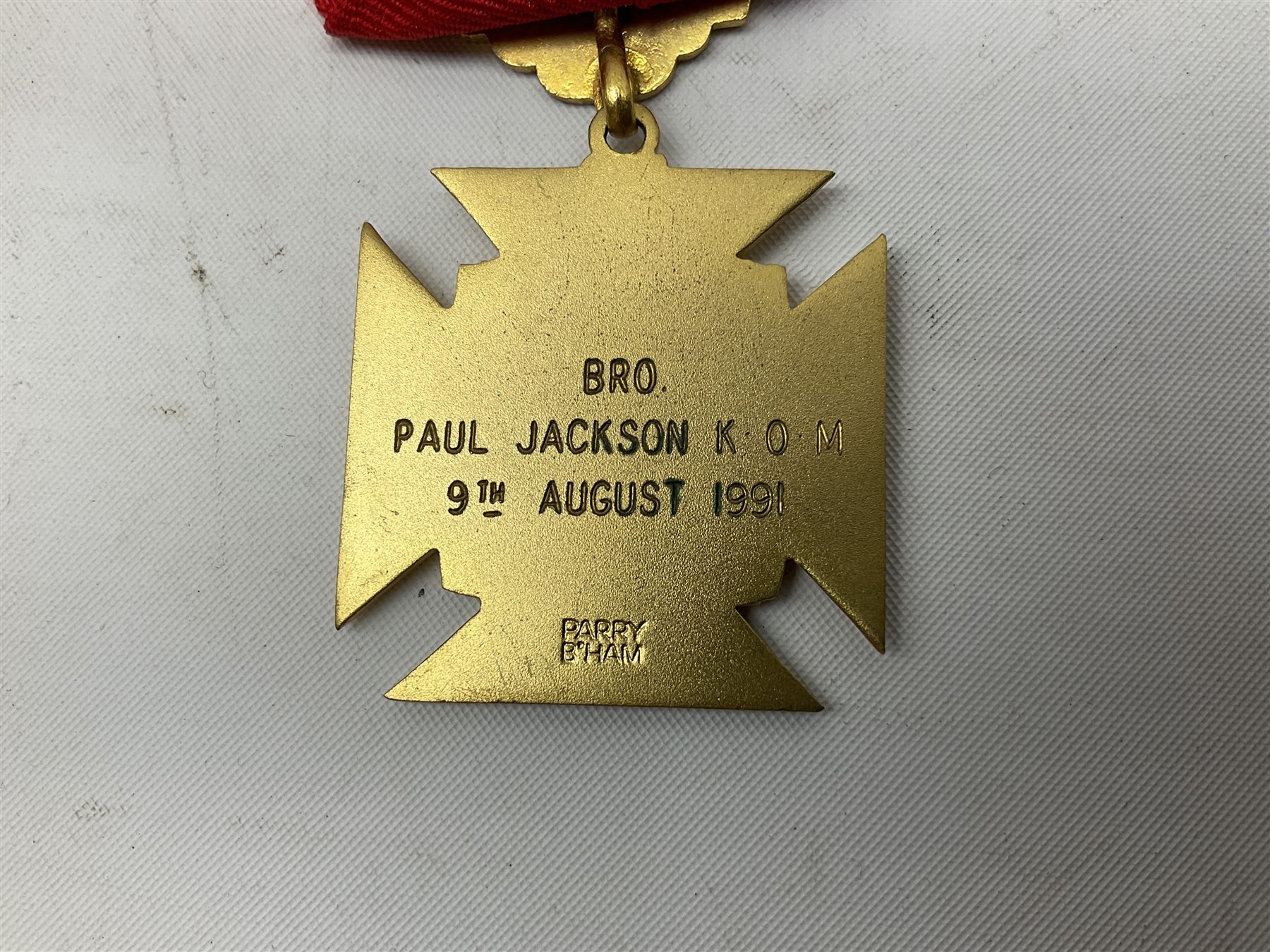 Masonic and similar jewels/medals to include Royal Antediluvian Order of Buffaloes, hallmarked, L.A Vallette Lodge No. 815, hallmarked, R.A.O.B Justice Truth Philanthropy, etc 