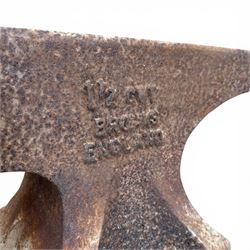 Brooks England - 1 1/2 CWT cast iron anvil