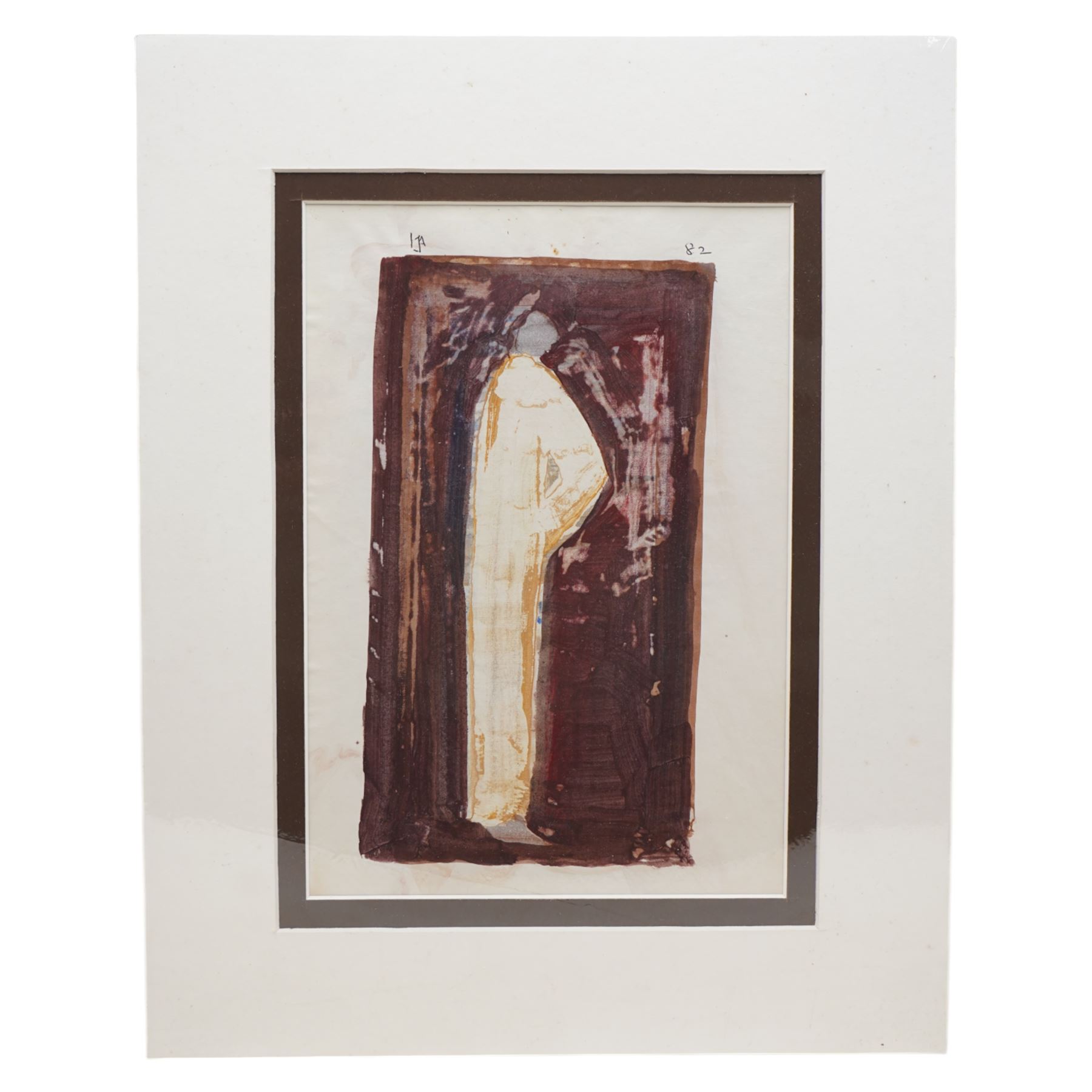 Ivan Peries (Sri Lankan - Columbo '43 Group): Standing Man, watercolour on paper signed with initials and dated '82, 29cm x 19cm (unframed)
Notes: Ivan Peries was a founding member of the '43 group, a 20th century modern art group in Columbo (previously British Ceylon) in the mid-20th century. This and the previous work (Lot 6500) were part of a large series of similar works produced by Peries and begun in 1982, they are all dated '82 regardless of the production date in order to preserve continuity. The V&A museums contains three very similar works part of this series.
Provenance: The vendor was a very close friend of the artist and his family. These works were acquired from the wife of the artist - Veronica Peries, during the time she lived at Southend on Sea - UK. 