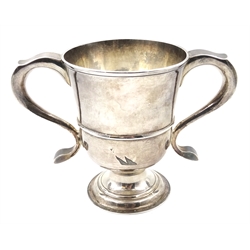  George III silver loving cup, with reeded girdle by John Langlands I, Newcastle 1778  