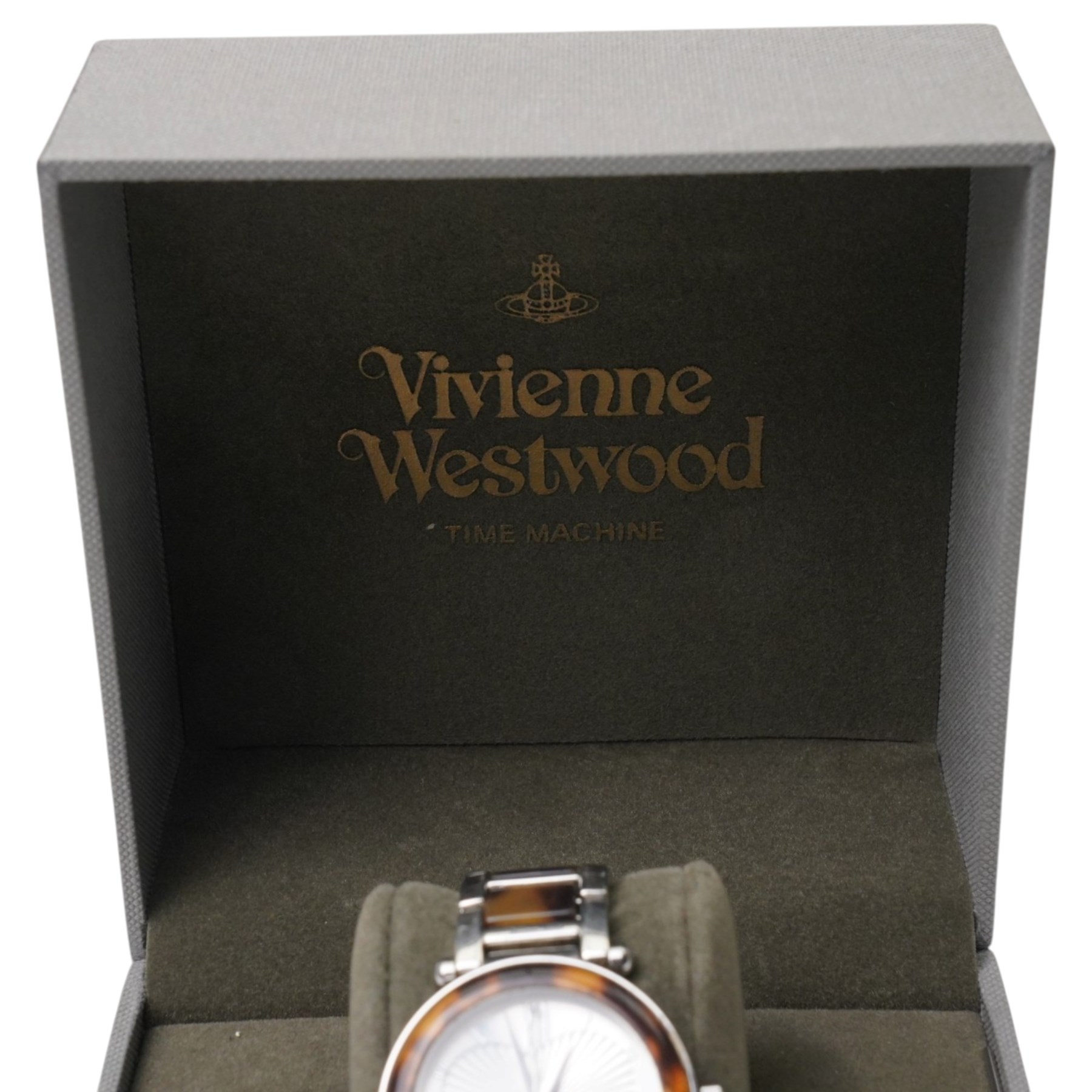 Vivienne Westwood ladies quartz orb wristwatch, on stainless steel strap, boxed