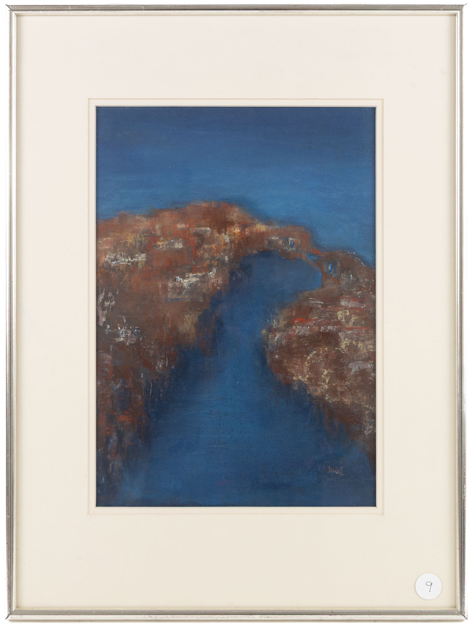 Madeleine Eyland (Belgian/British 1930-2021): 'Sea Link', pastel signed 37cm x 26cm 
Provenance: artist's studio collection; exh. Royal Academy Summer Exhibition 2003, label verso. Marie-Madeleine Eyland (neé Legrain) was born in 1930 at Floriffoux, Belgium; she lived most of her life in Scarborough working as a nurse and an artist.