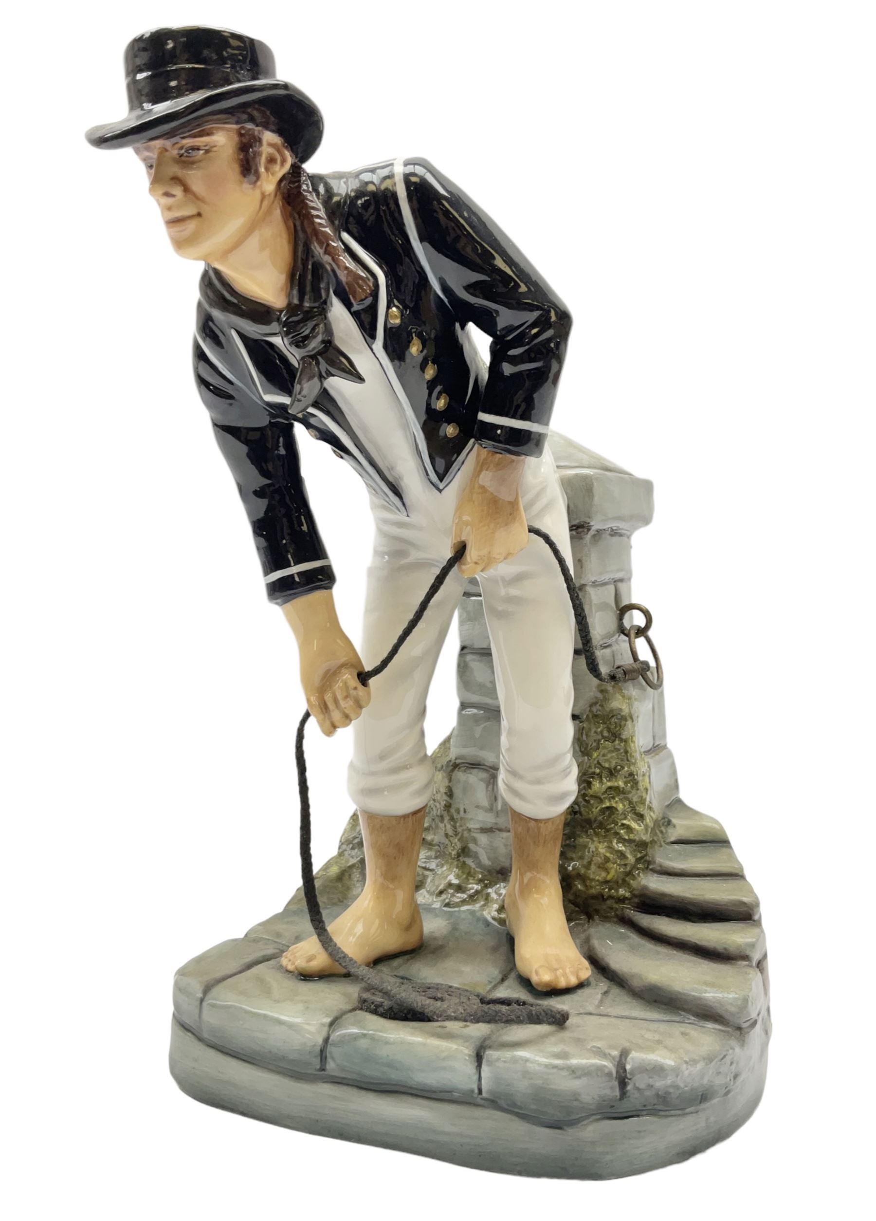 Michael J Sutty limited edition Seaman figure from the Trafalgar Period (1805), 93/250, from the British Naval Figures series, H21cm