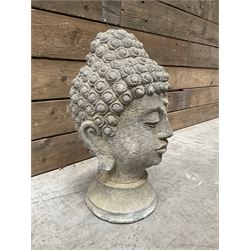 Small cast stone Thai Buddha head