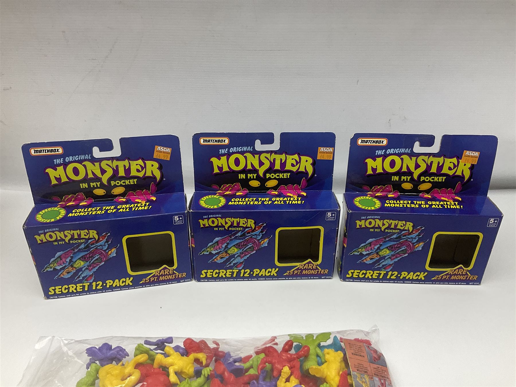 1990s Matchbox Monster in my Pocket - over seventy figures including full set of forty-three; and three empty Secret 12-Pack boxes