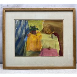 Liam Spencer (British 1964 -): 'Oranges and Lemons', oil on board, signed titled and dated 1992 on label verso 31cm x 41cm 