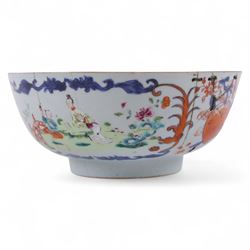 Chinese bowl, the external decoration with figures and peaches, D20cm
