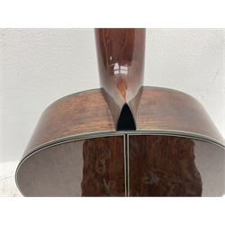 Nagoya Suzuki Model SC240 acoustic guitar with mahogany back and ribs and spruce top, bears label, L101cm; in soft carrying case