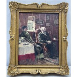 English School (Early 20th century): 'Walter Sickert and his Wife', watercolour unsigned, titled verso 26cm x 20cm