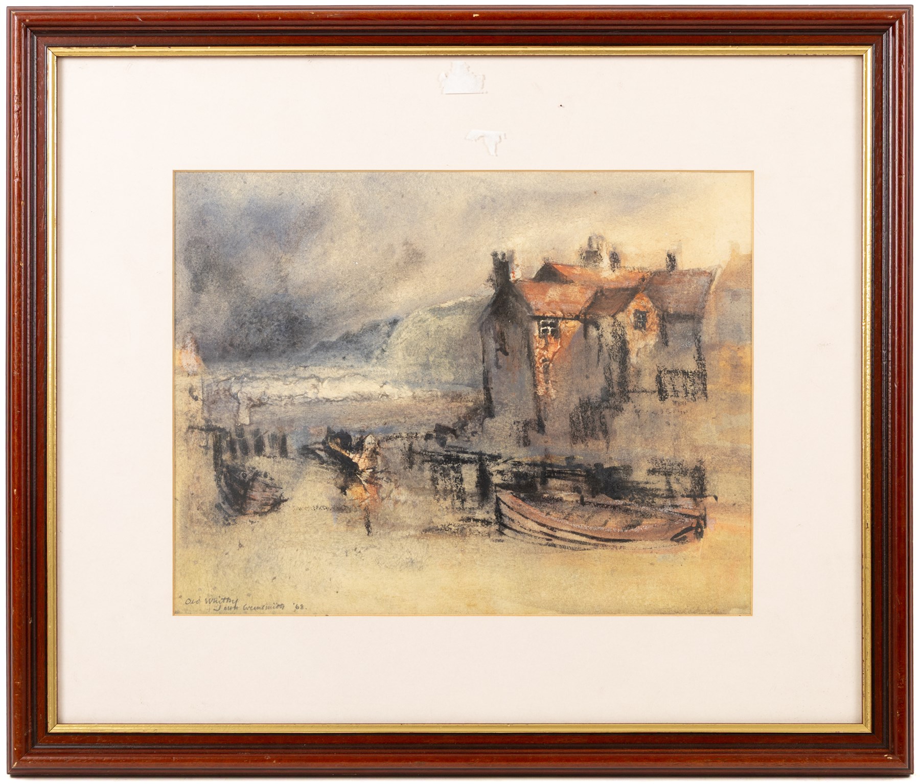 John Hiram Greensmith (Sheffield 1932-2021): 'Old Whitby', pastel signed titled and dated '68, 28.5cm x 37cm