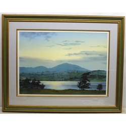  Jim Ridout (British 1946-): 'Little Mell Fell from Gale Bay, Ullswater', watercolour signed, titled verso with Beckstones Art Gallery label 52cm x 73cm  