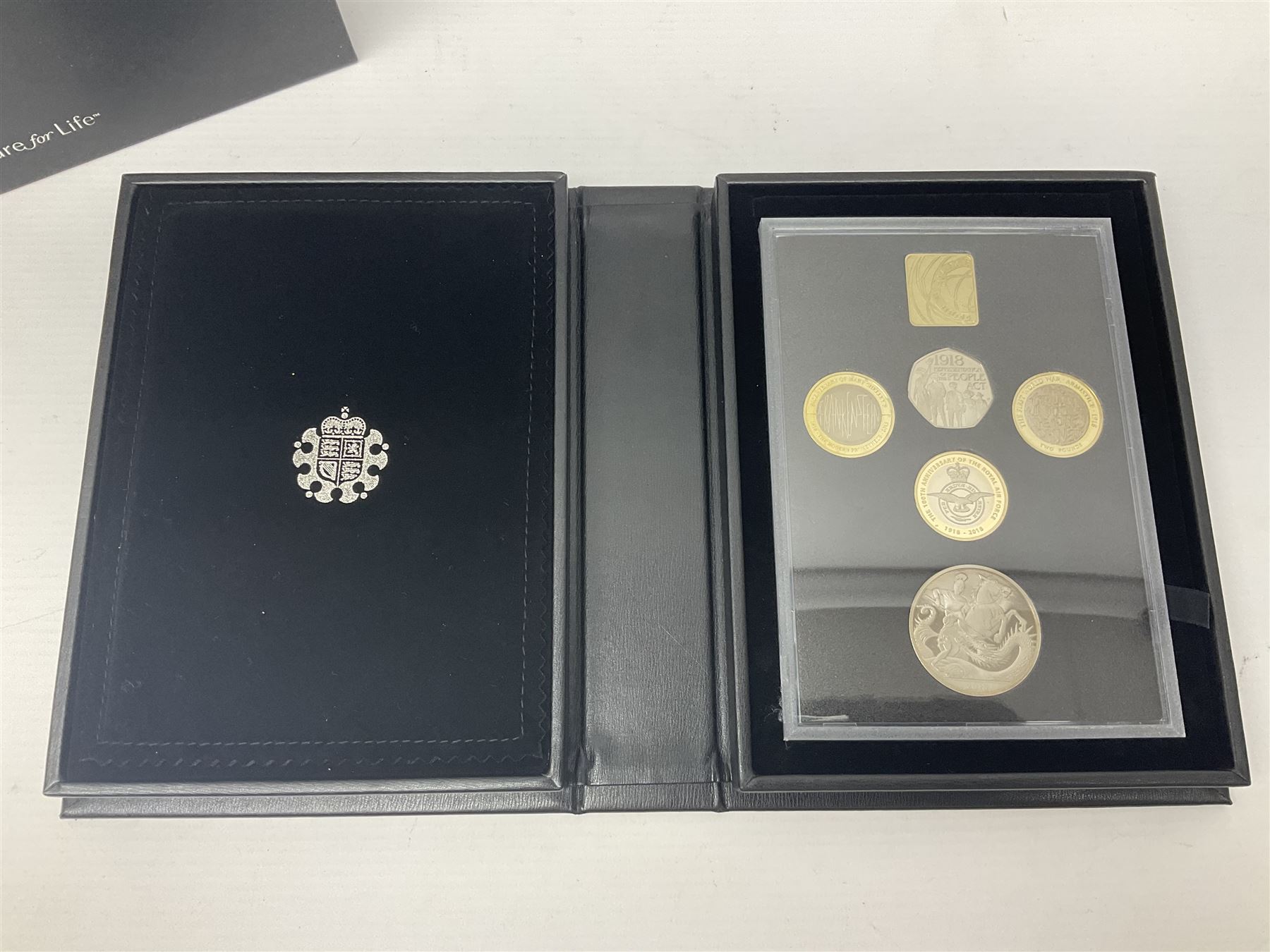 The Royal Mint United Kingdom 2018 proof coin set collector edition, cased with certificate
