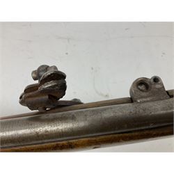 SHOTGUN CERTIFICATE REQUIRED - Modern 20-bore matchlock muzzle loading Civil War type musket, with 92.5cm(36