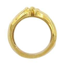 Cartier 18ct gold 'Bamboo' ring, Sheffield 1992, boxed