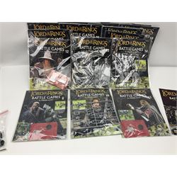DeAgostini Lord of the Rings Battle Games in Middle-Earth magazines, issues 1 - 28 (lacking no.2), with models, all but one unopened, unbuilt and unpainted (27)