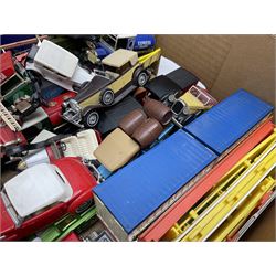 Over fifty modern die-cast models, predominantly Matchbox, including cars, promotional  and commercial vehicles; and a quantity of flat-packed model boxes