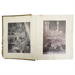 Early 20th century photograph album and contents of approximately 200 photographs and postcards including Alexandra Palace, Isle of Wight, views of Belgaum, India 1917, Palestine and Syria 1917-1919 etc, number of military glass slides and loose photographs