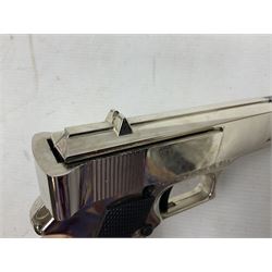 G-10 .177 20-shot BB Repeater air pistol with deluxe nickel plated finish; boxed with instructions