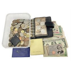 Harry Potter 'Gringotts Savings Book Coin Collection', various commemorative crowns, pre-decimal coinage, United States of America one dollar banknote etc