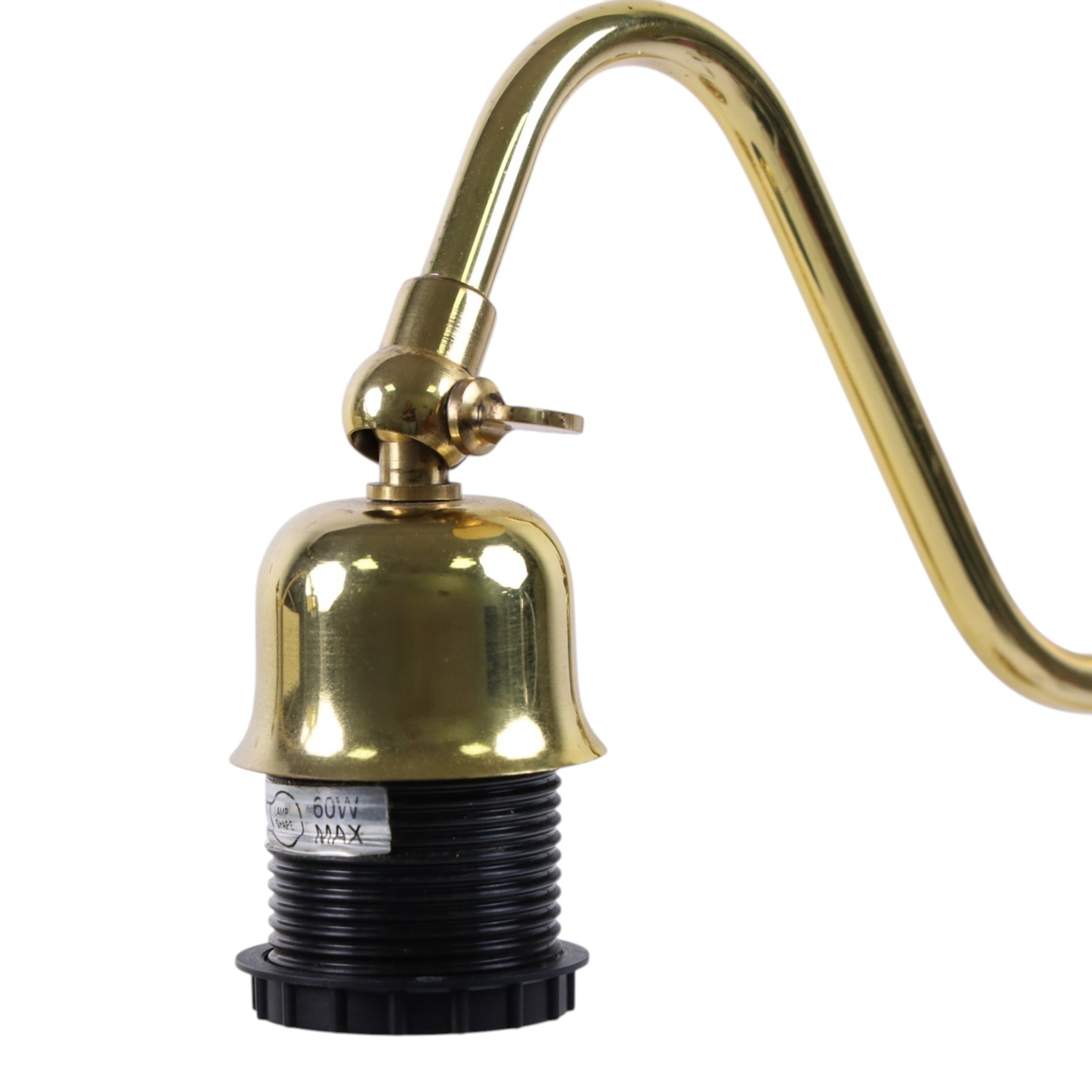 Pair of brass table lamp bases, H50cm