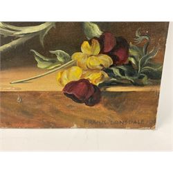 Frank Lonsdale (Scarborough 20th Century): Floral Still Lifes, pair oils on canvas board signed and dated 1970 and 1968, 72cm x 63cm (unframed) (2)