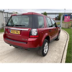 LAND ROVER - Freelander 2 2012, 2.2 TD4 GS, 85,000 miles, manual, red, V5 present, single key - THIS LOT IS TO BE COLLECTED BY APPOINTMENT FROM DUGGLEBY STORAGE, GREAT HILL, EASTFIELD, SCARBOROUGH, YO11 3TX
