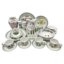 Portmeirion, mainly Botanical pattern ceramics, to include, salt and pepper, four teacups and saucers, toast rack, jug etc (24)