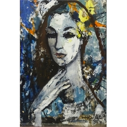 Judy Cassab (Australian 1920-2015): Head of a Girl, oil on card signed 55cm x 37cm
Provenance: from the private family collection at Harewood House