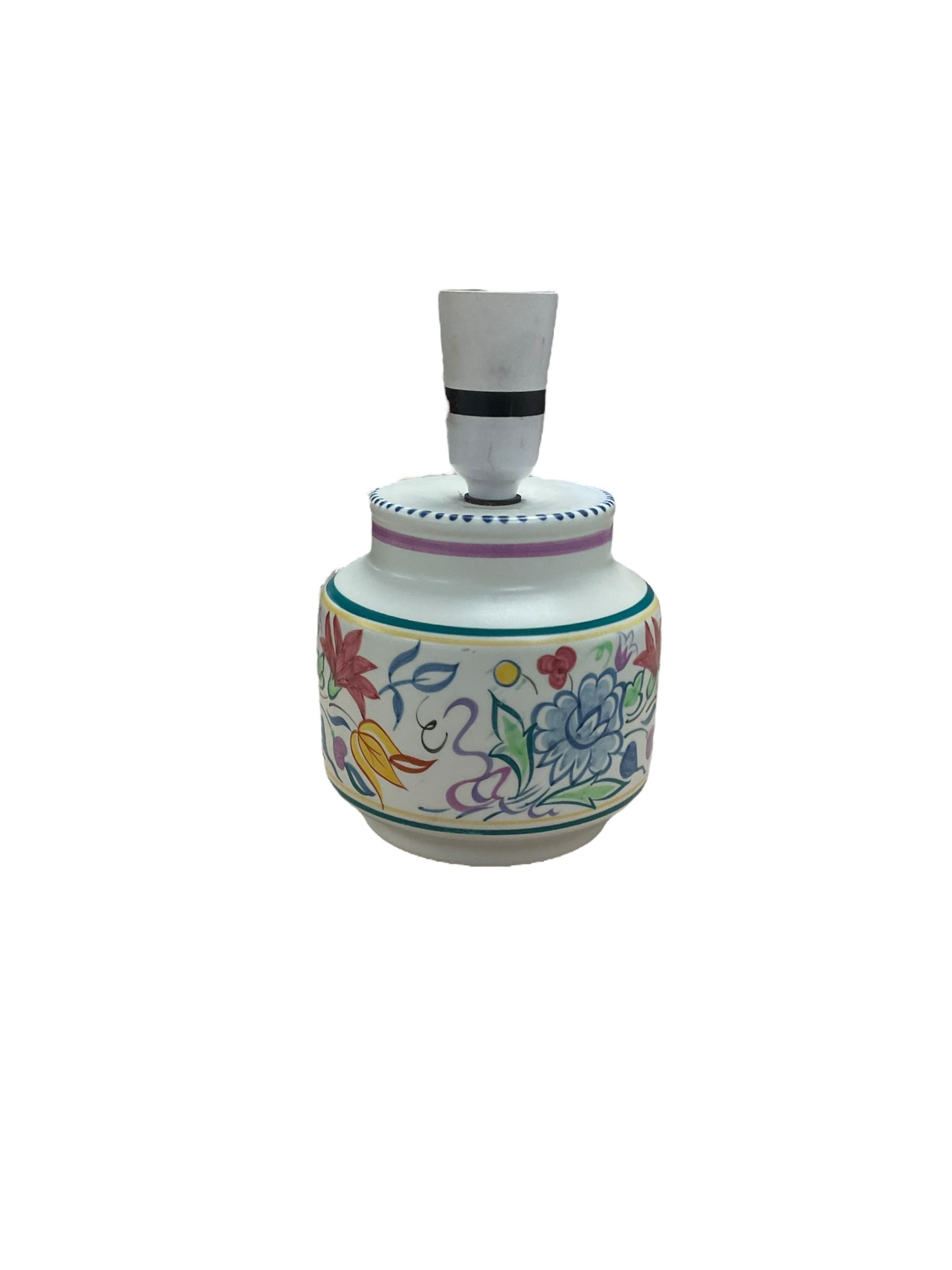 Poole Pottery, floral pattern table lamp together with vases, trinket dishes etc, table lamp H20cm 
