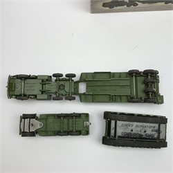 Dinky - Thornycroft Mighty Antar Tank Transporter No.660, boxed with internal packaging; Centurion Tank No.651; and 10-Ton Army Lorry No.622, all boxed (3)