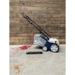 Petron PWR21CCGTA strimmer and a Spear & Jackson 1400W 2in1 Scarifier & Raker