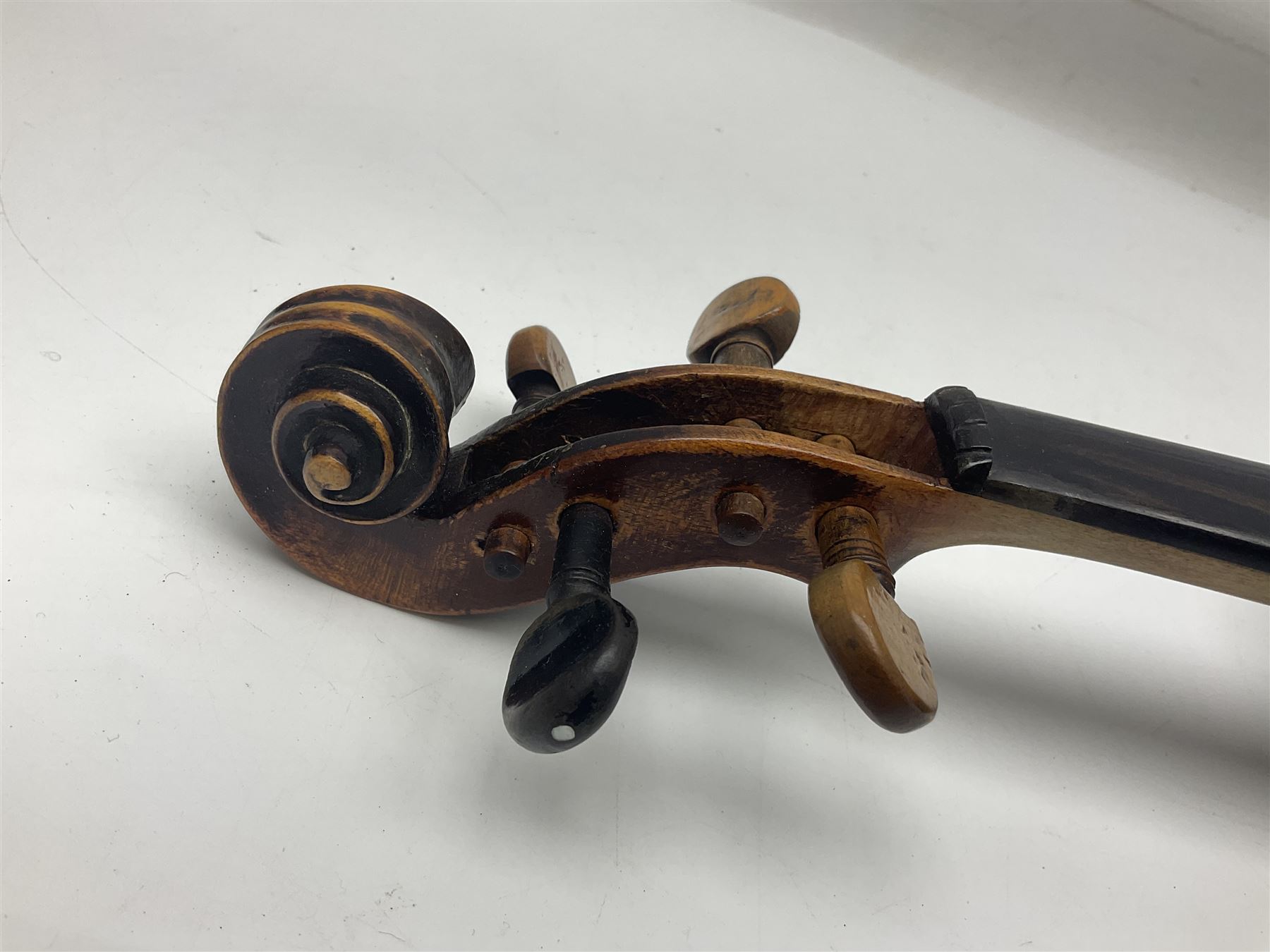 Czechoslovakian violin stamped LIZST c1920 with 35.5cm two-piece maple back and ribs and spruce top L59.5cm overall; in carrying case