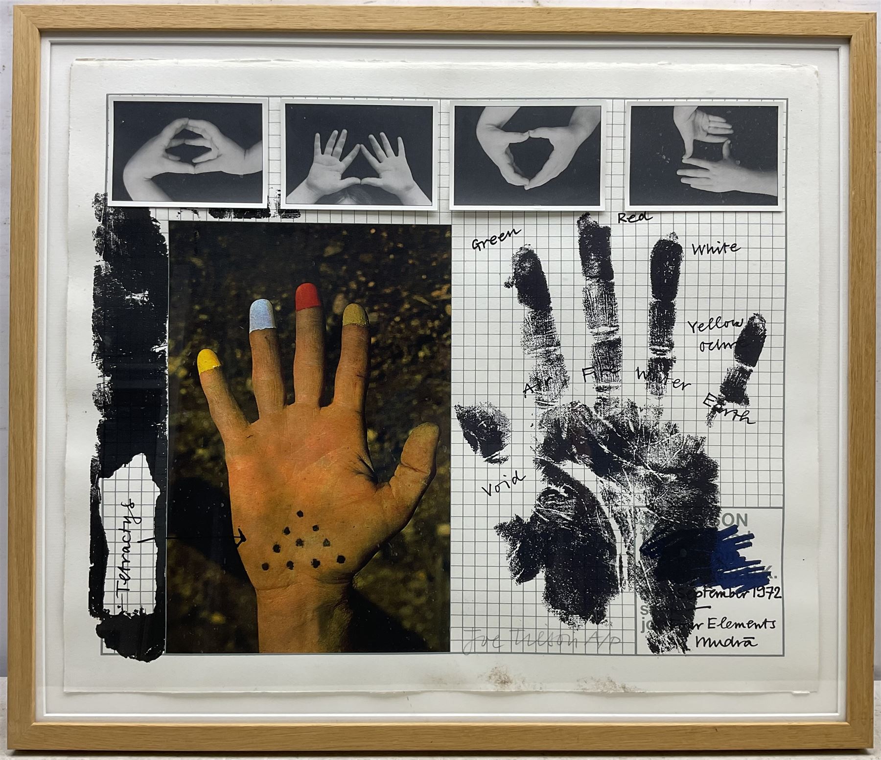 Joe Tilson (British 1928-2023): 'Four Elements - Mudra', artist's proof screenprint and collage signed in pencil 51cm x 60.5cm