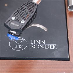 Linn Sondek LP12 transcription turntable, together with a pair of Wharfedale Linton 2 hi-fi speakers