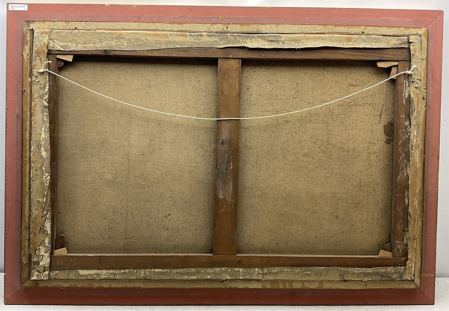 Joseph Henderson RSW (Scottish 1832-1908): ’Cleaning the Nets’ with a Rowing Boat on the Shore, oil on canvas signed, titled on the stretcher 70cm x 111cm