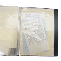 Collection of autographs and ephemera, including 1995 St Andrews Open Championship programme signed by George Bush, 'With the compliments of 20th Australian Team to Great Britain 1948' autographed team sheet, and other golf and cricket interest items