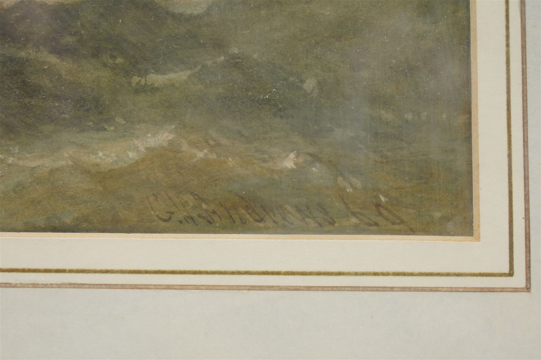 George Henry Andrews (British 1816-1898): Boats on Stormy Seas, watercolour signed and dated '69, 27cm x 34cm