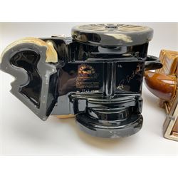 Three Ringtons novelty teapots, comprising The Ringtons Van teapot, the Tea Merchant teapot, and Millenium Celebration teapot. 