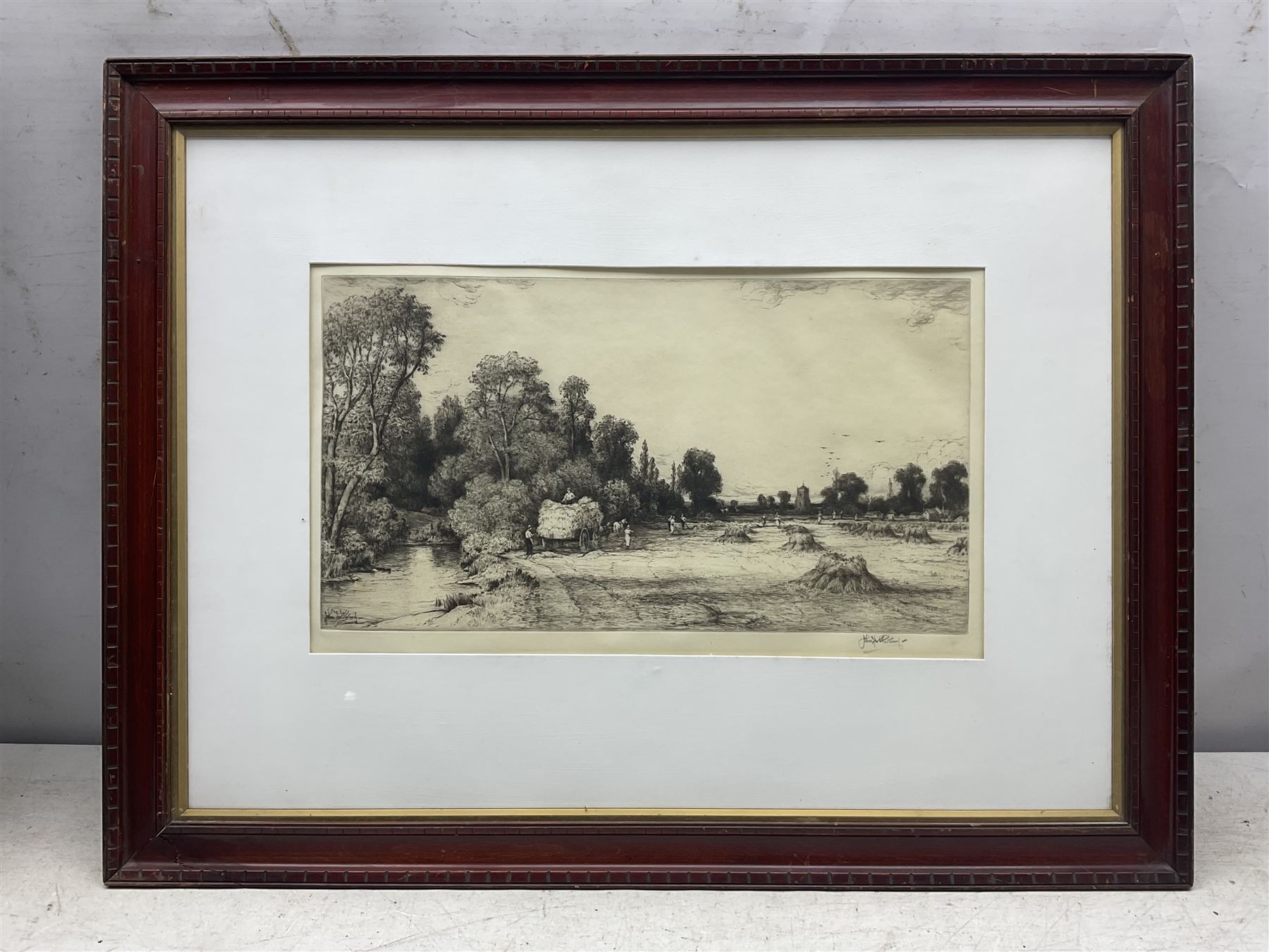 John Firthwood aka John Fullwood (British 1854-1931): Landscape and River Scenes, set of four etchings signed in pencil, one labelled 'Fullwood' verso max 22cm x 40cm (4) 