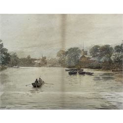 Frederick John Lees (British fl. 1870-1900): 'Cliveden on Thames' and 'Little Boveney Church near Windsor', pair watercolours signed and dated 1894 together with 'Twickenham Ferry', watercolour signed and dated 1895 by the same hand max 26cm x 36cm (3)