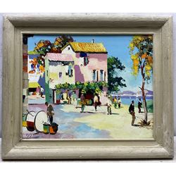 Cecil Rochfort D'oyly John (British 1906-1993): 'St Tropez - South of France', oil on board signed, titled verso 40cm x 50cm