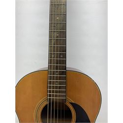Harmony Model H6360 acoustic guitar in mahogany with spruce top, L103cm overall; and 1970s B&M (Barnes & Mullins) Concert Grande acoustic guitar, L101.5cm overall; each in hard carrying case (2)