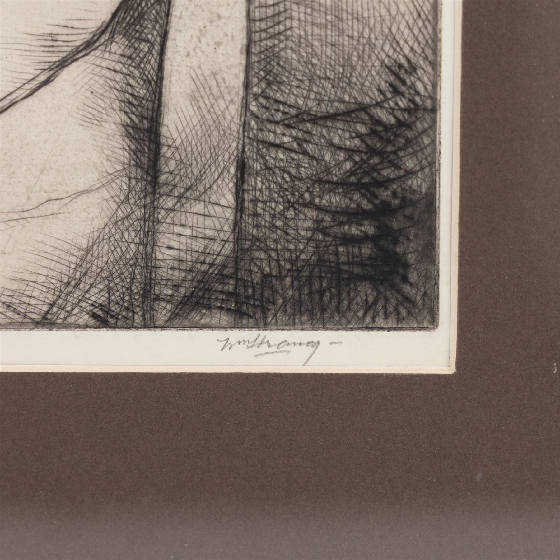 William Strang (Scottish 1859-1921): The Rt Hon Walter Runciman, large etching signed in pencil 41cm x 30.5cm; Joseph Simpson (British 1879-1939): Portrait of John Peel, lithograph signed in pencil, 34cm x 26cm (2)