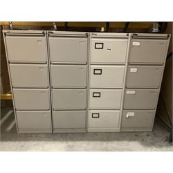 Set of four office filing cabinets. - THIS LOT IS TO BE COLLECTED BY APPOINTMENT FROM DUGGLEBY STORAGE, GREAT HILL, EASTFIELD, SCARBOROUGH, YO11 3TX