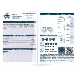 Pair of platinum round brilliant cut diamond stud earrings, Birmingham 1981, total diamond weight 5.00 carat, VS1-VS2 clarity, colour K, with World Gemological Institute certificate