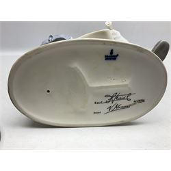 Lladro figure, Columbus, modelled as Christopher Columbus stood by a globe, limited edition 896/1200, no 1432, sculpted by Salvador Furio, with original box, year issued 1982, year retired 1988, H42cm