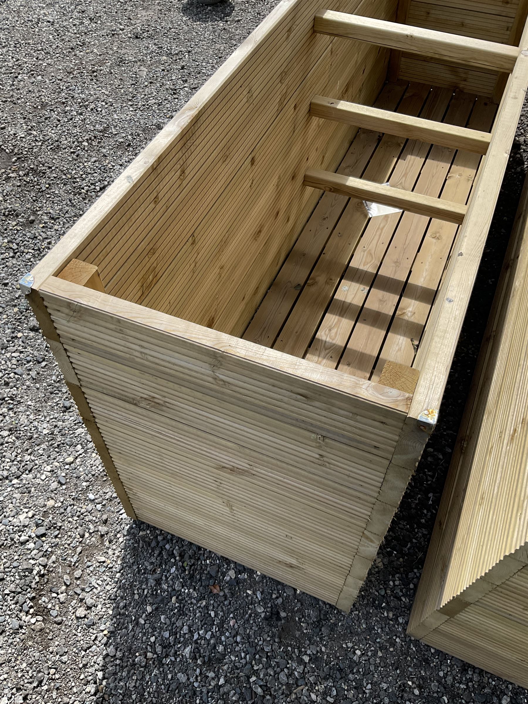 Large Ruby rectangular tanalised timber planter  - THIS LOT IS TO BE COLLECTED BY APPOINTMENT FROM DUGGLEBY STORAGE, GREAT HILL, EASTFIELD, SCARBOROUGH, YO11 3TX