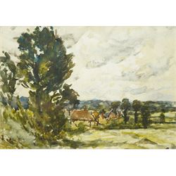 Arthur Douglas Peppercorn (British 1847-1924): 'A Cloudy Day', watercolour faintly signed, titled on mount 22cm x 32cm 